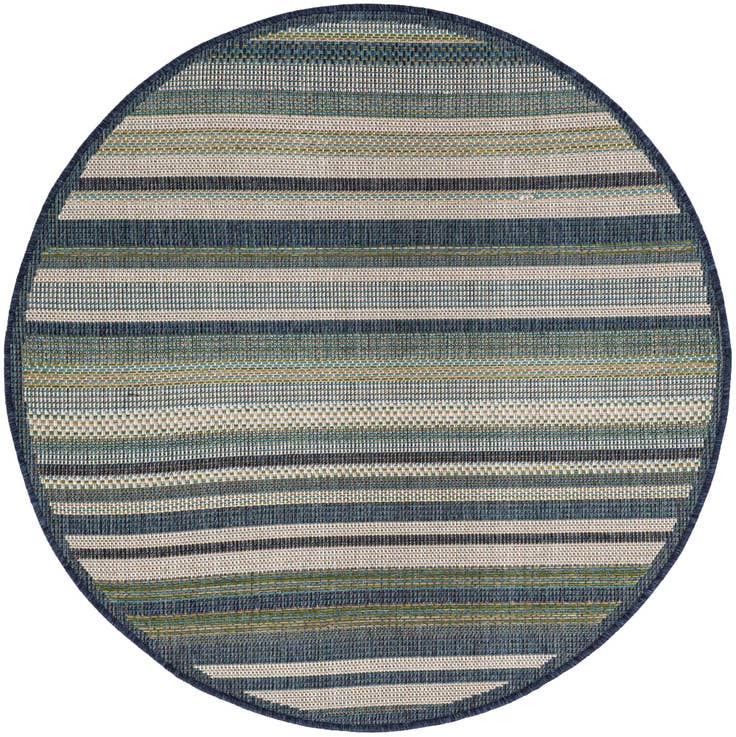 Detail image of 4' x 4' Easy-Clean Baja Indoor / Outdoor Round Rug
