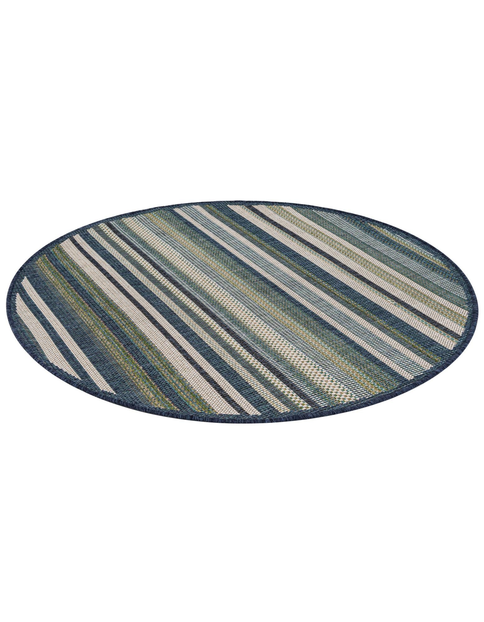 4' x 4' Easy-Clean Baja Indoor / Outdoor Round Rug