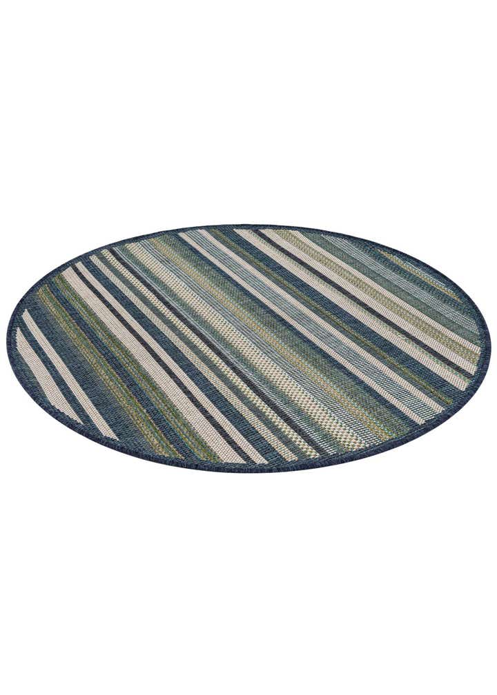 4' x 4' Easy-Clean Baja Indoor / Outdoor Round Rug