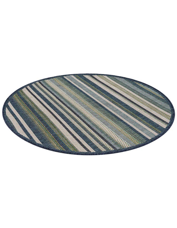 Detail image of 4' x 4'  Washable Baja Indoor / Outdoor Round Rug