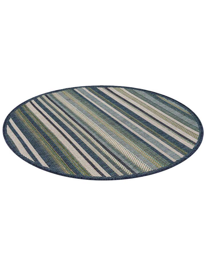 4' x 4' Easy-Clean Baja Indoor / Outdoor Round Rug