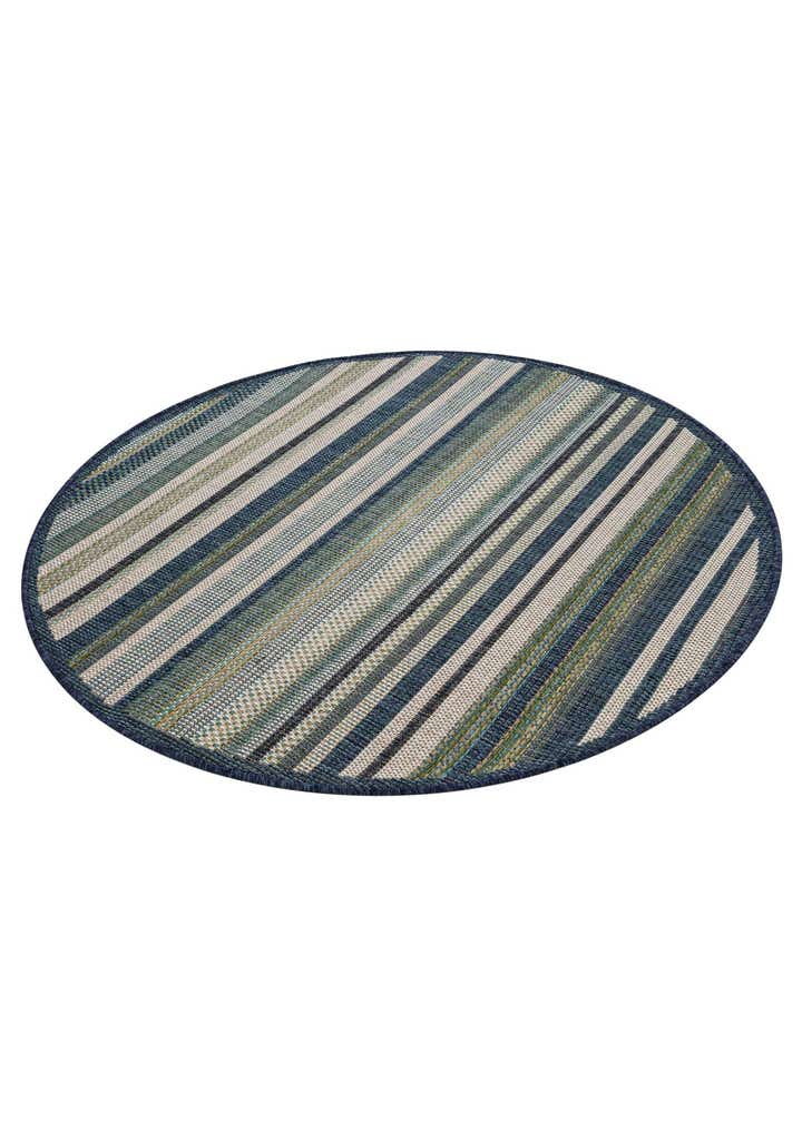 4' x 4' Easy-Clean Baja Indoor / Outdoor Round Rug