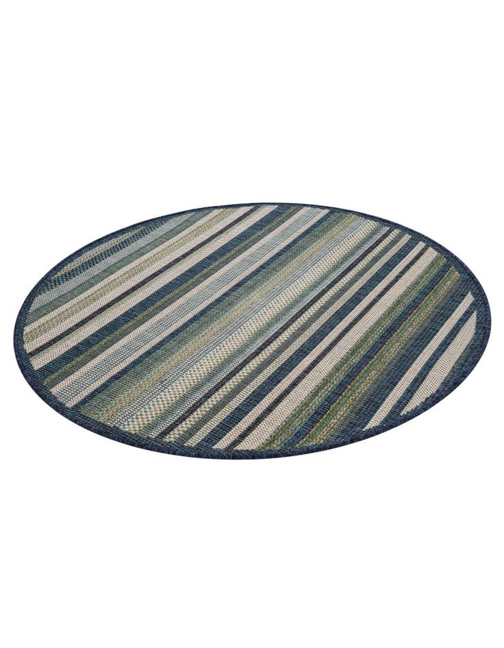 Detail image of 4' x 4'  Washable Baja Indoor / Outdoor Round Rug