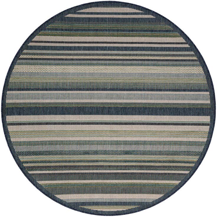 Detail image of 6' x 6' Easy-Clean Baja Indoor / Outdoor Round Rug