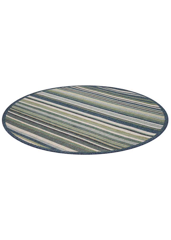 6' x 6' Easy-Clean Baja Indoor / Outdoor Round Rug