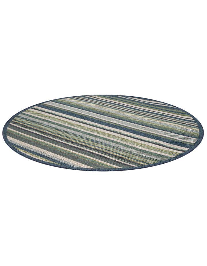 6' x 6' Easy-Clean Baja Indoor / Outdoor Round Rug