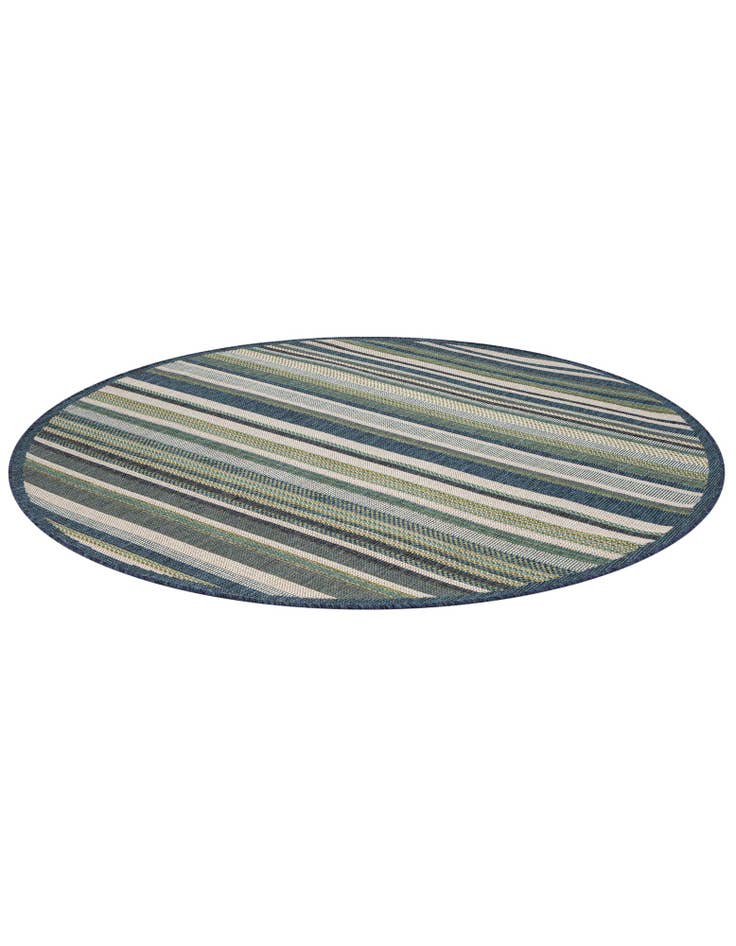 Detail image of 6' x 6' Easy-Clean Baja Indoor / Outdoor Round Rug