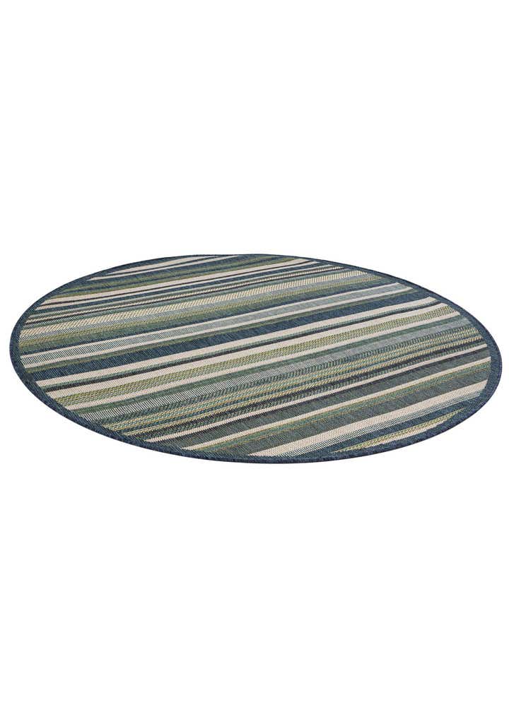6' x 6' Easy-Clean Baja Indoor / Outdoor Round Rug