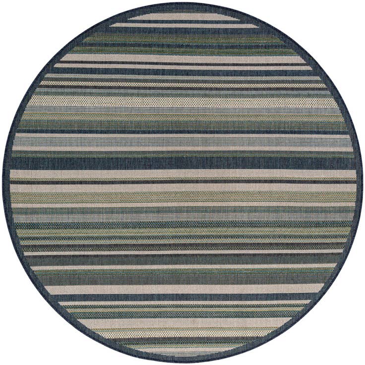 Detail image of 7' x 7' Easy-Clean Baja Indoor / Outdoor Round Rug