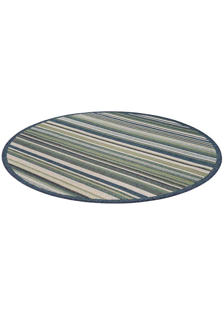 7' x 7' Easy-Clean Baja Indoor / Outdoor Round Rug