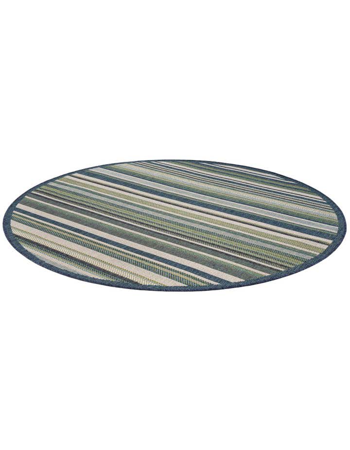 7' x 7' Easy-Clean Baja Indoor / Outdoor Round Rug