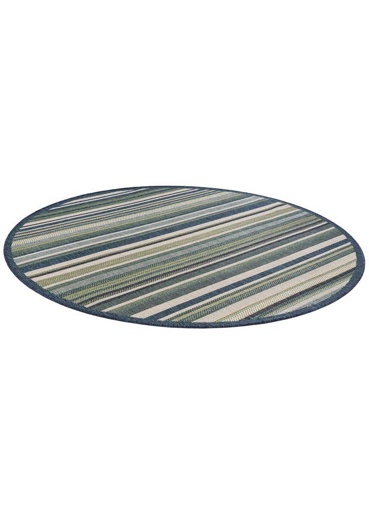 7' x 7' Easy-Clean Baja Indoor / Outdoor Round Rug