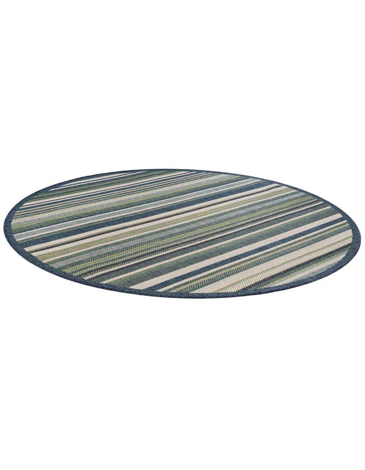 7' x 7' Easy-Clean Baja Indoor / Outdoor Round Rug