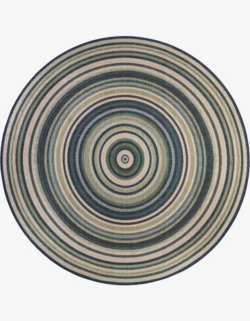 12' x 12' Easy-Clean Baja Indoor / Outdoor Round Rug
