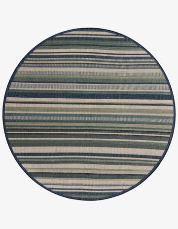 7' 10 x 7' 10 Easy-Clean Baja Indoor / Outdoor Round Rug