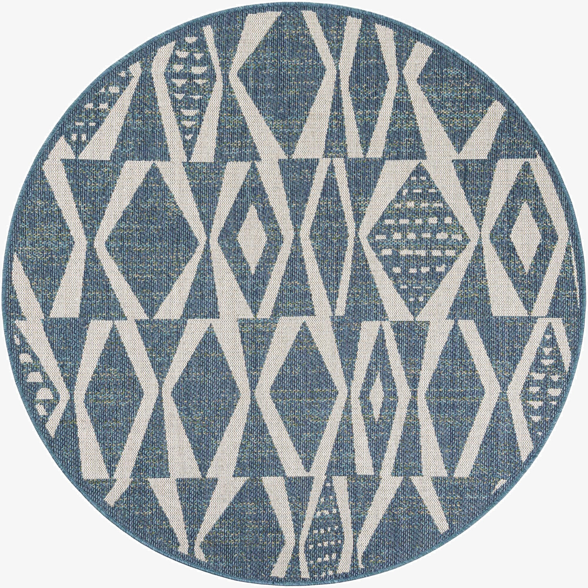 6' 1 x 6' 1  Washable Baja Indoor / Outdoor Round Rug