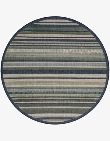 6' x 6' Easy-Clean Baja Indoor / Outdoor Round Rug