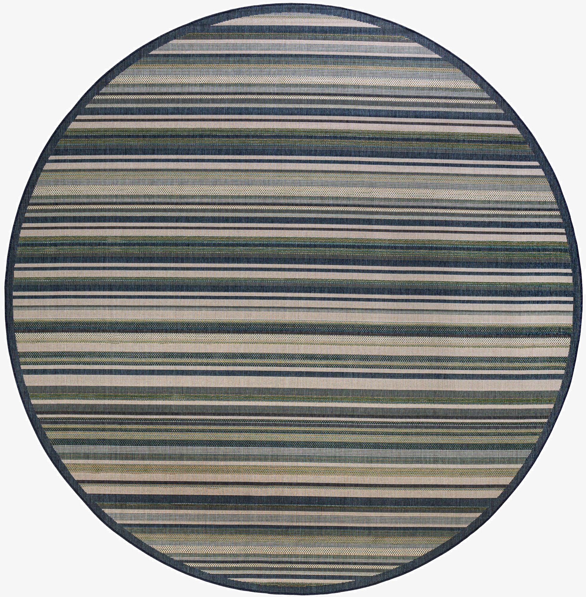 Primary image 12' x 12'  Washable Baja Indoor / Outdoor Round Rug