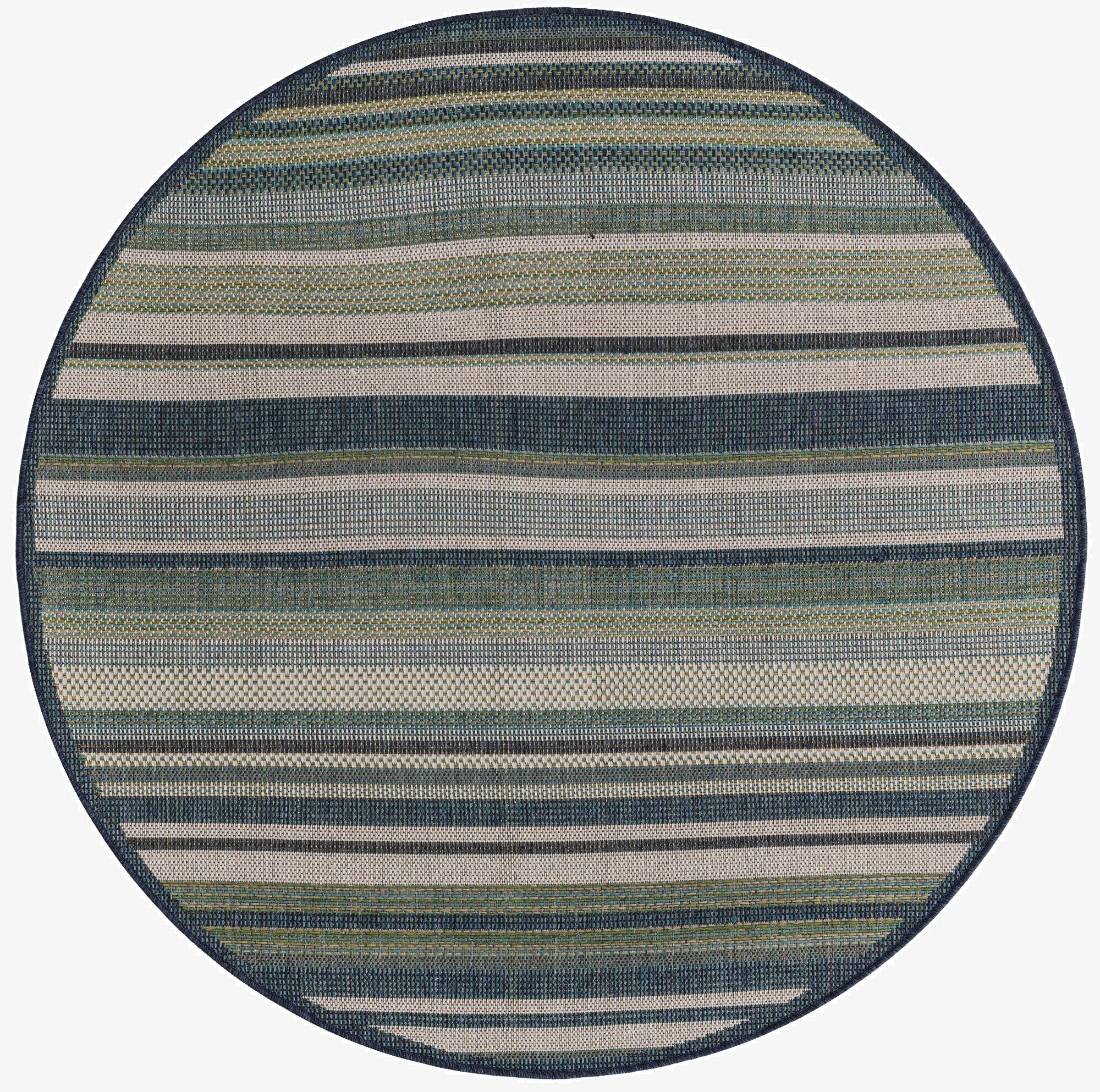 Primary image 5' 3 x 5' 3  Washable Baja Indoor / Outdoor Round Rug
