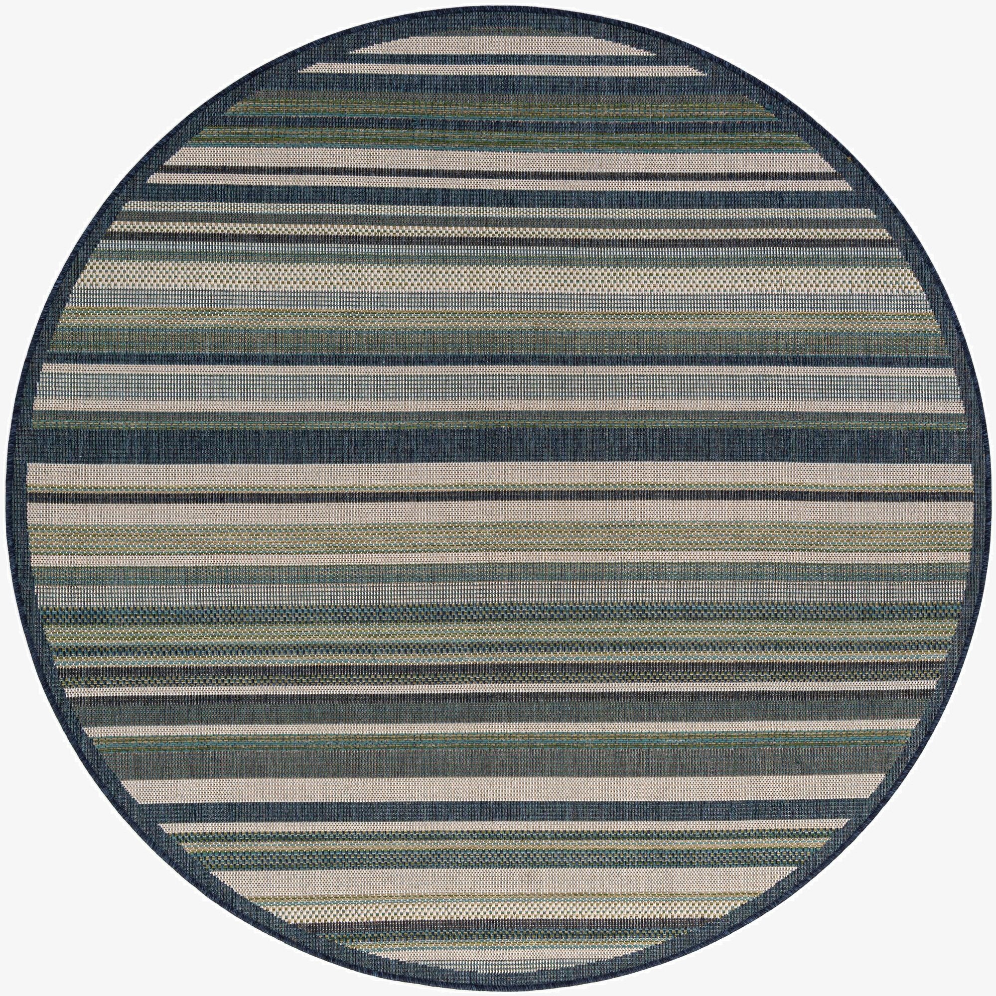 Primary image 7' x 7'  Washable Baja Indoor / Outdoor Round Rug