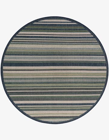 7' x 7' Easy-Clean Baja Indoor / Outdoor Round Rug