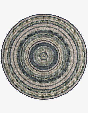 4' x 4' Easy-Clean Baja Indoor / Outdoor Round Rug