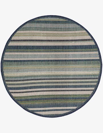 4' x 4' Easy-Clean Baja Indoor / Outdoor Round Rug
