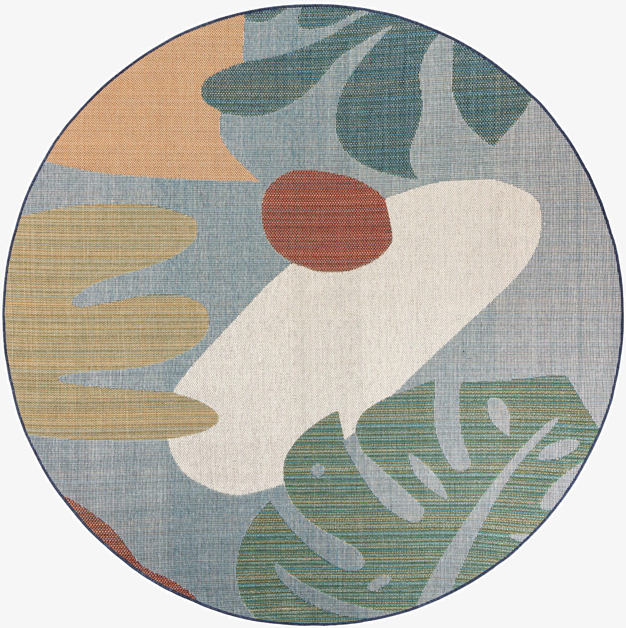 10' x 10'  Washable Baja Indoor / Outdoor Round Rug