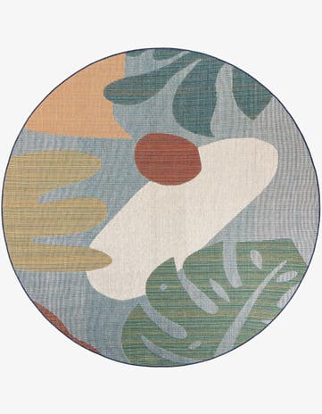 10' x 10' Easy-Clean Baja Indoor / Outdoor Round Rug