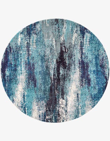 5' 3 x 5' 3 Washable Barcelona Round Rug