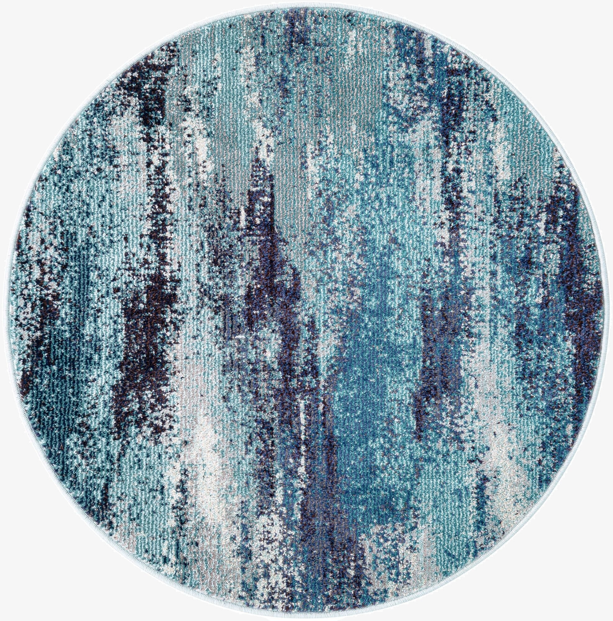 3' 3 x 3' 3  Washable Barcelona Round Rug