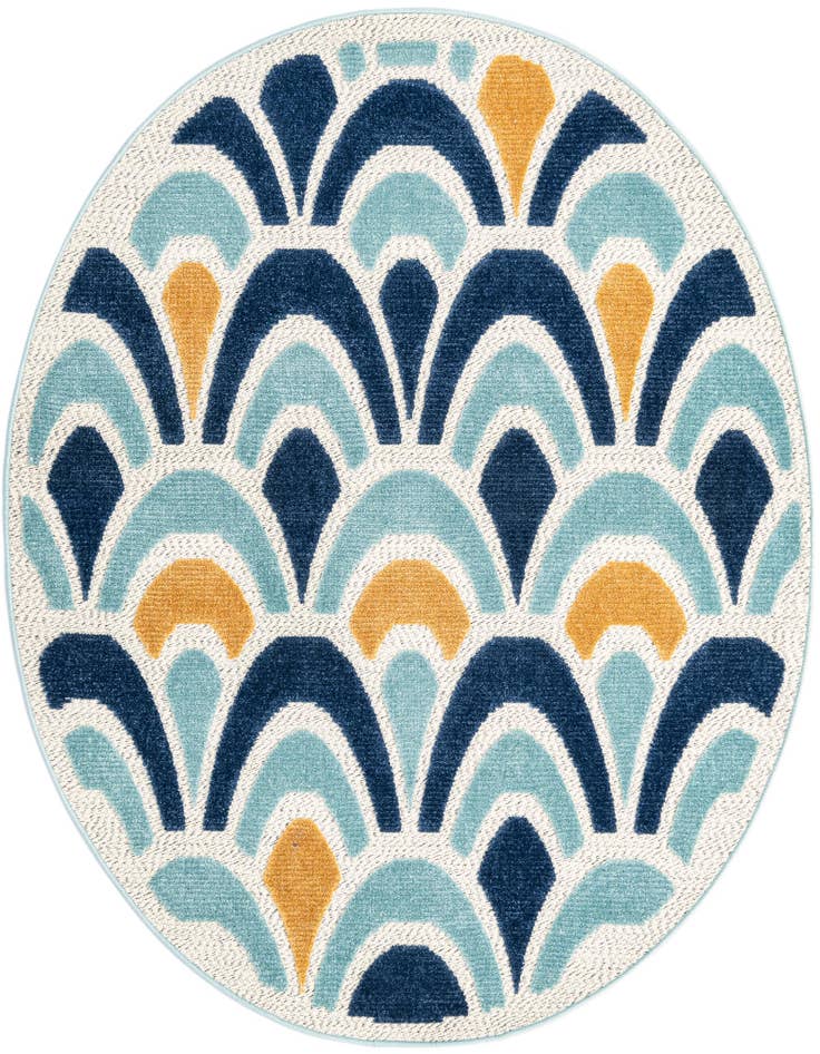 Detail image of 5' 3 x 5' 3 Easy-Clean Belize Indoor / Outdoor Round Rug