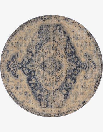 Blue Berkshire Round Rug