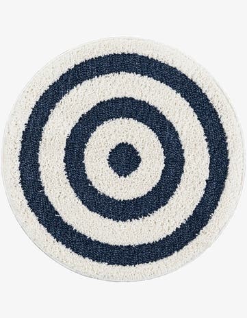Blue Boho Round Rug