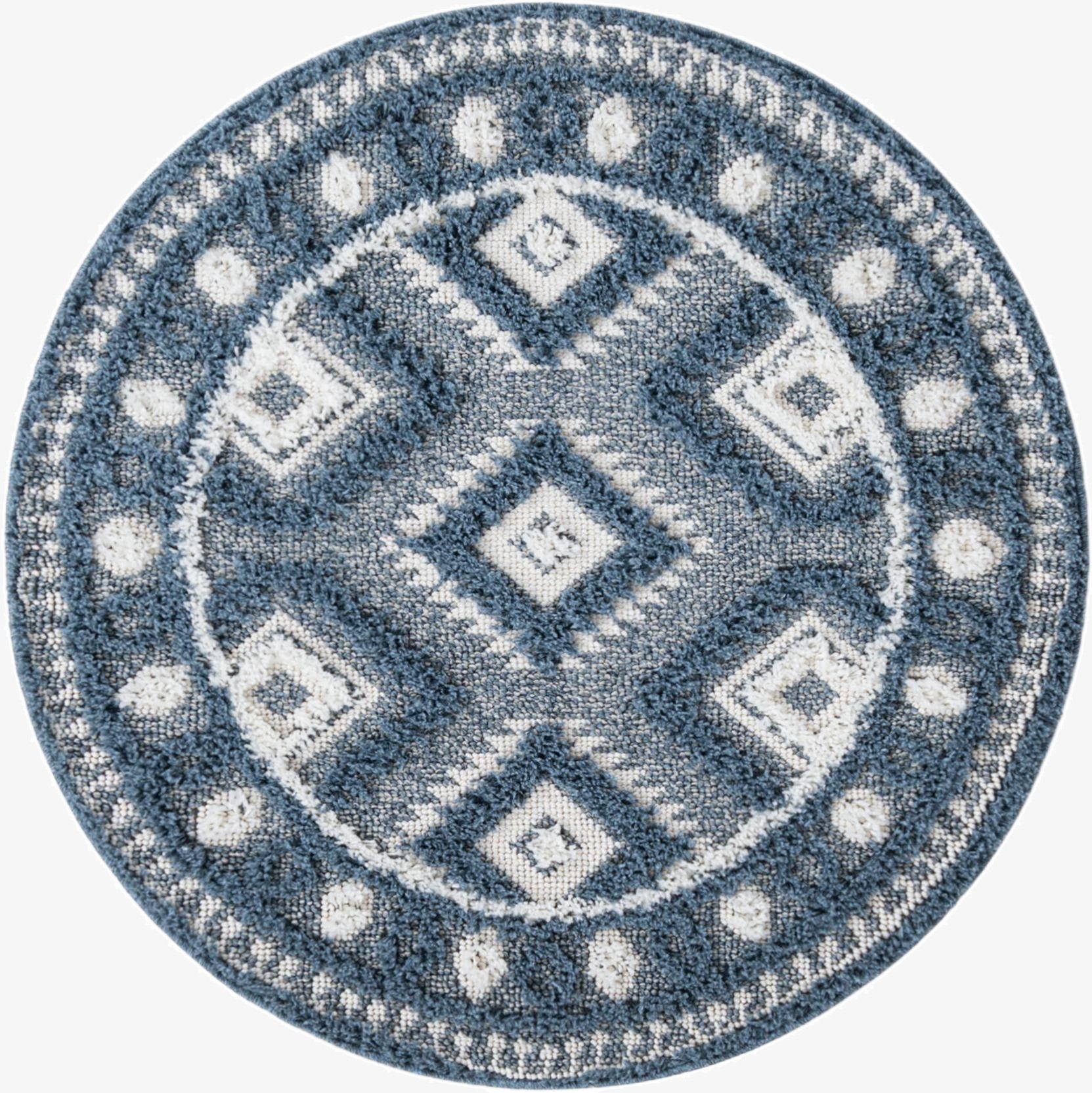 3' 3 x 3' 3 Boho Round Rug