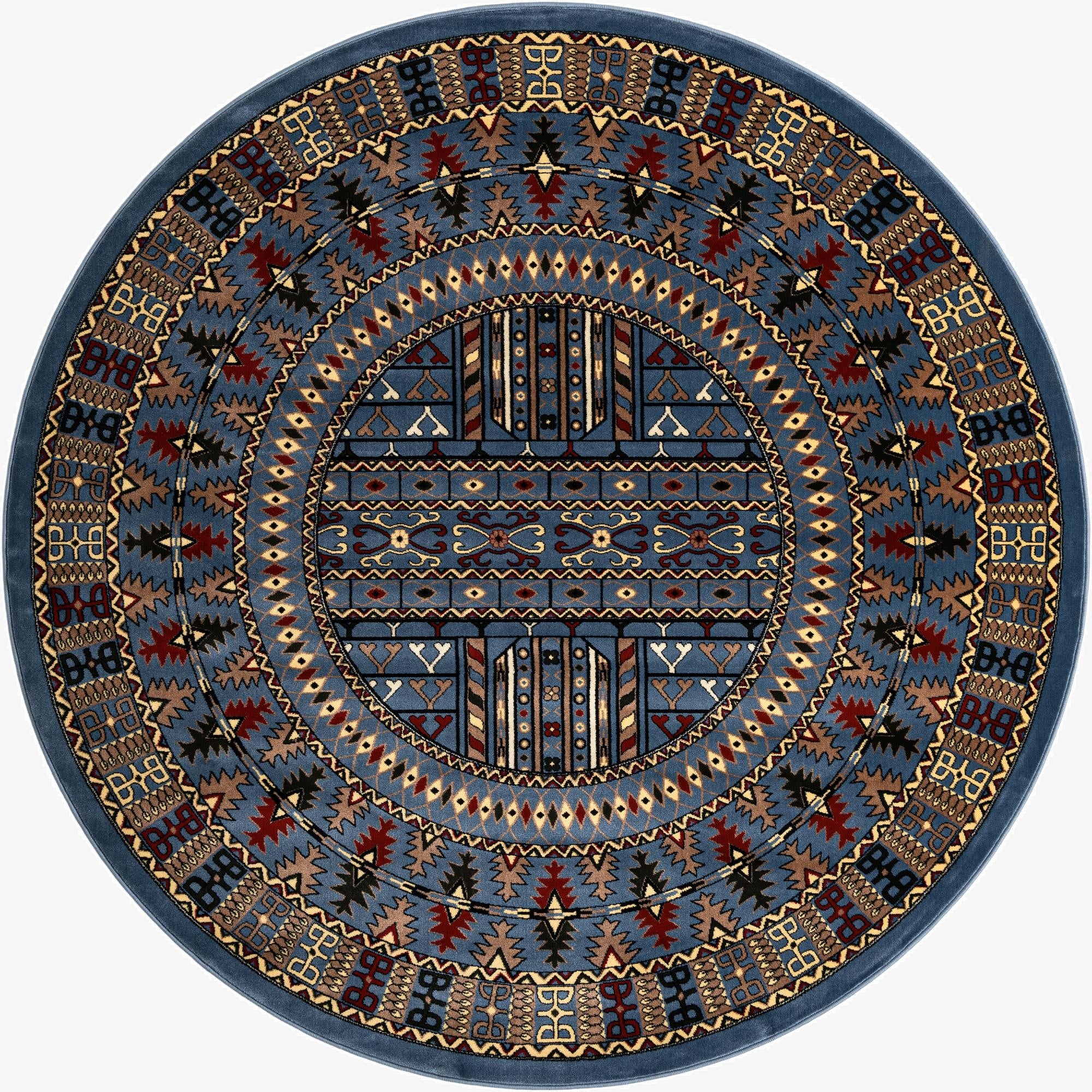 7' 10 x 7' 10 Bokhara Round Rug