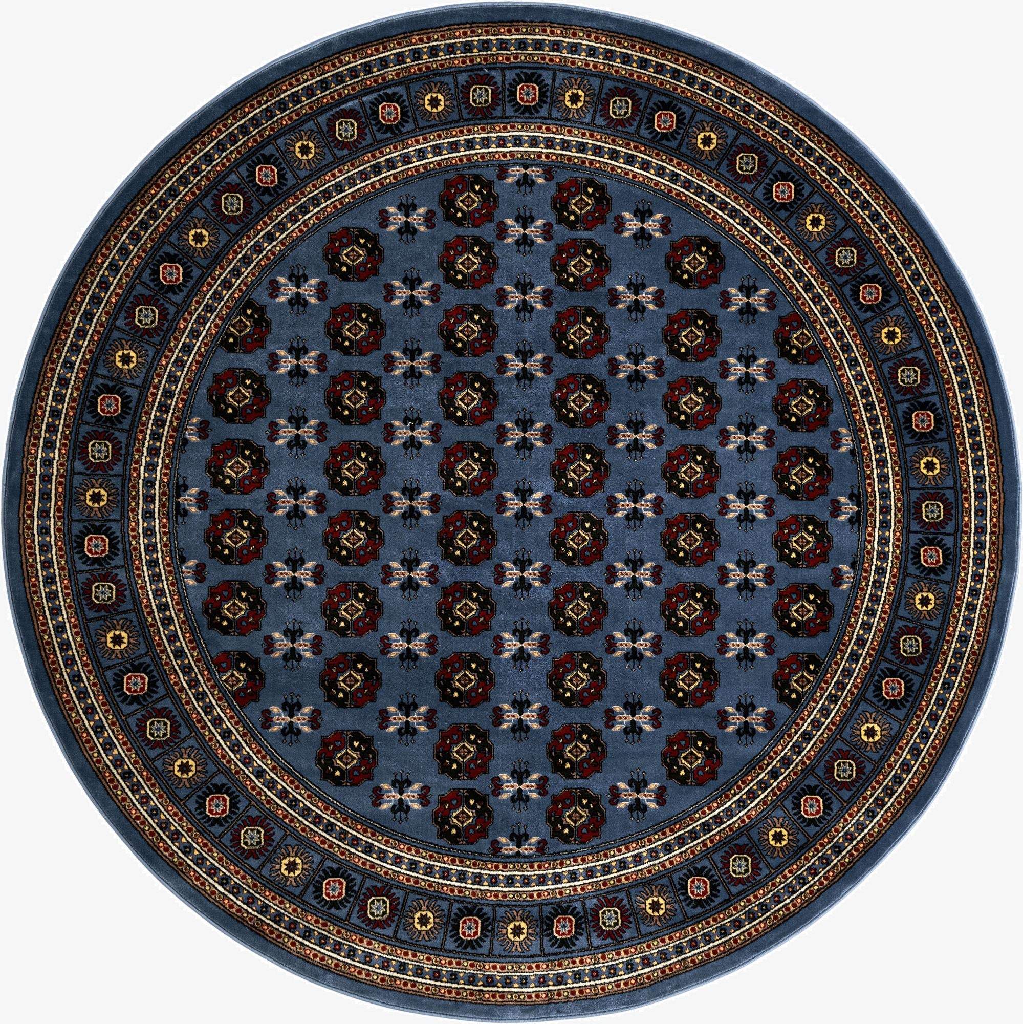 7' 10 x 7' 10 Bokhara Round Rug