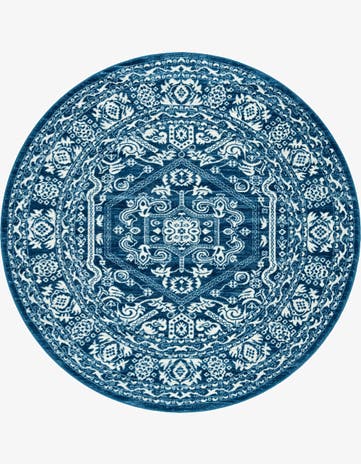 Blue Boston Round Rug