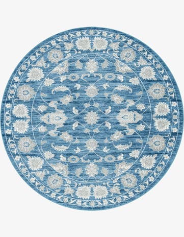 Blue Boston Round Rug