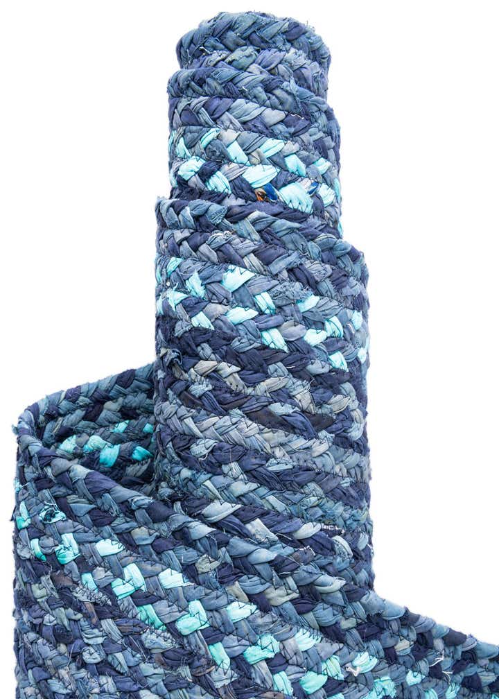 8' x 8' Handmade Braided Chindi Round Rug