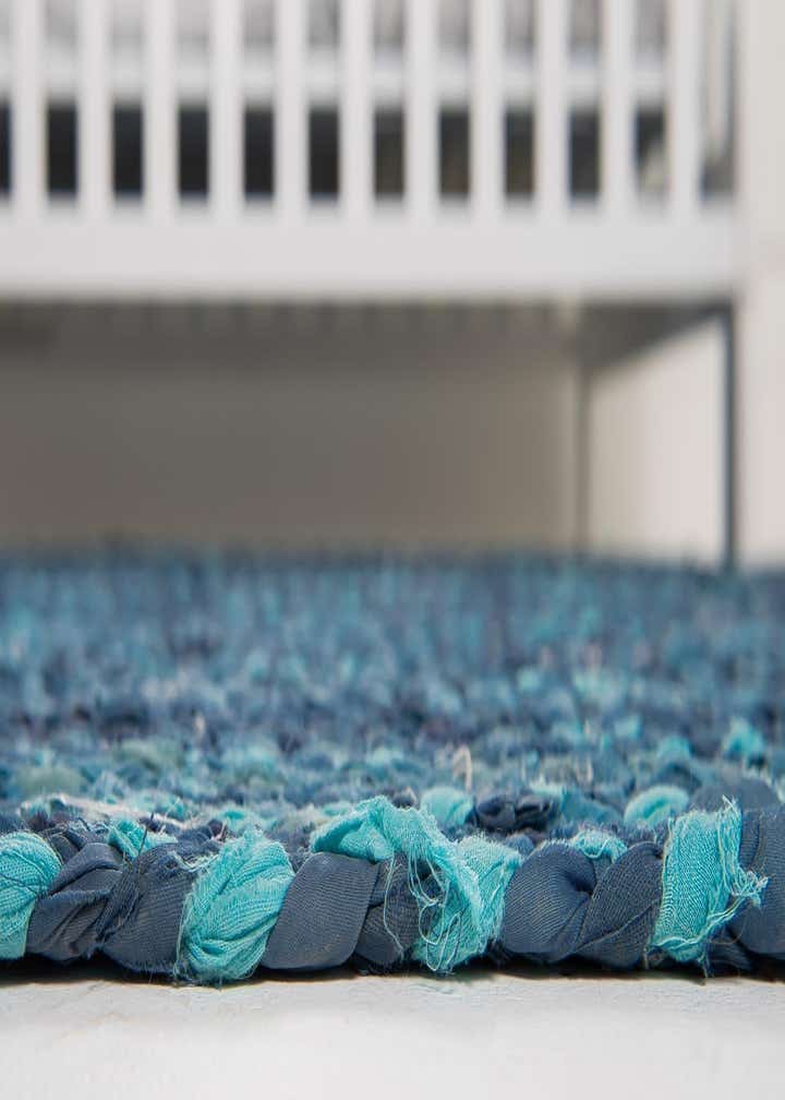 8' x 8' Handmade Braided Chindi Round Rug