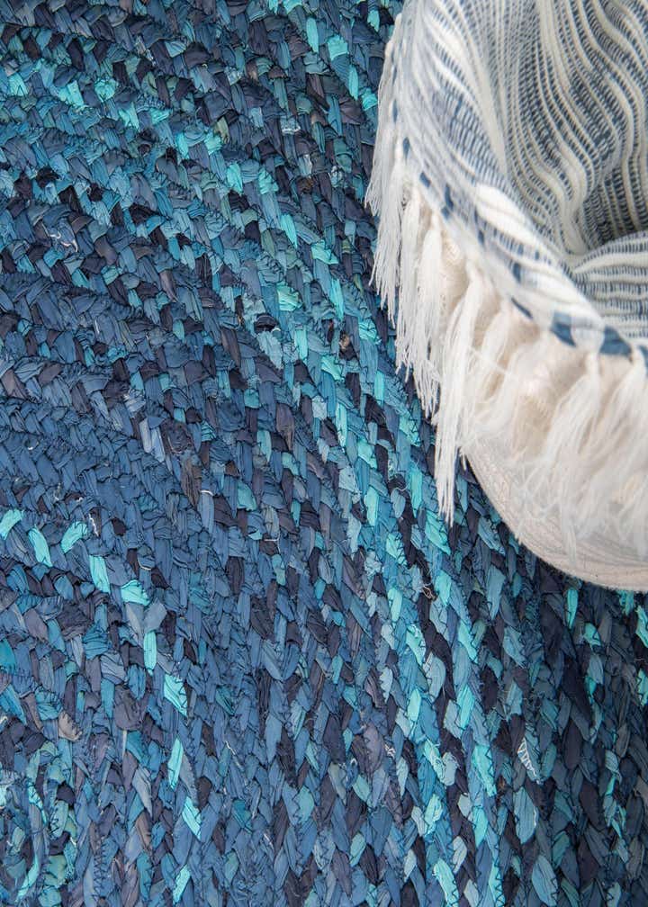 8' x 8' Handmade Braided Chindi Round Rug