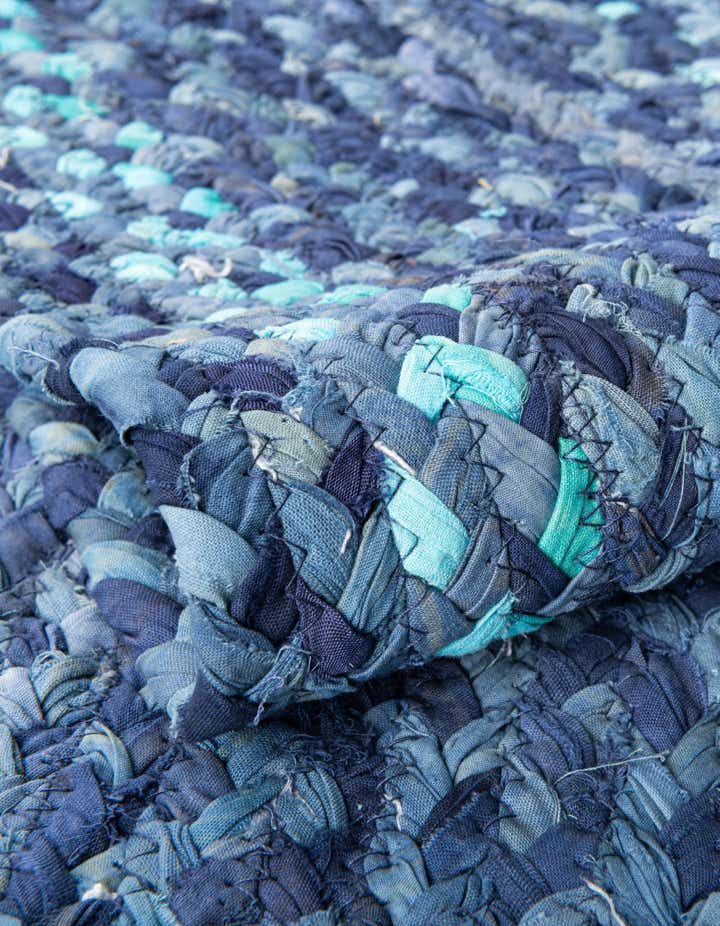 8' x 8' Handmade Braided Chindi Round Rug