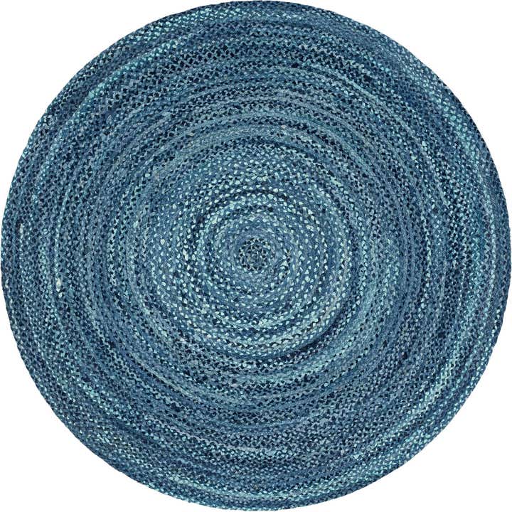 8' x 8' Handmade Braided Chindi Round Rug