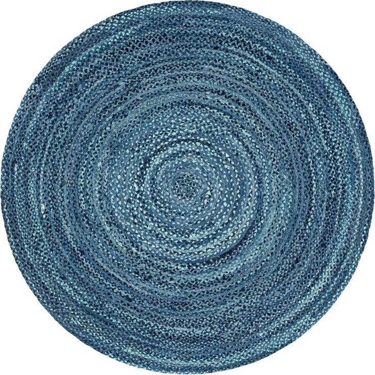 Detail image of 8' x 8' Handmade Braided Chindi Round Rug