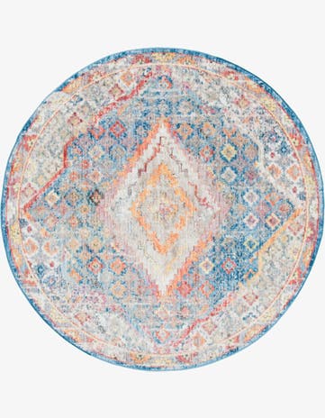 Blue Brooklyn Round Rug