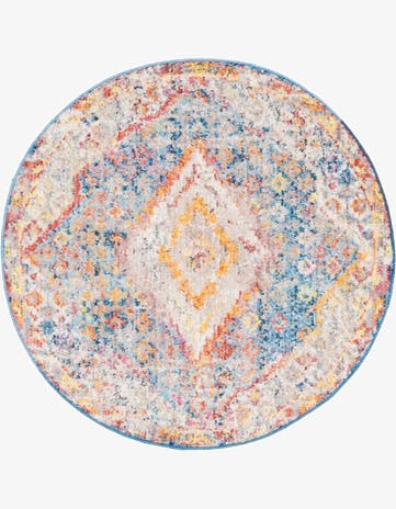 Blue Brooklyn Round Rug