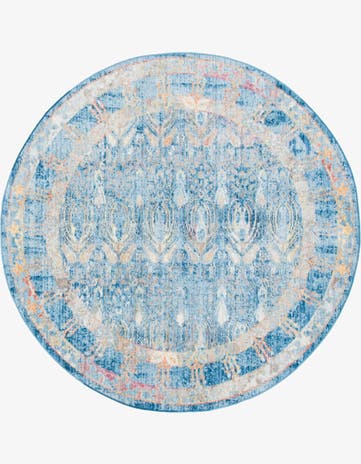 Blue Brooklyn Round Rug