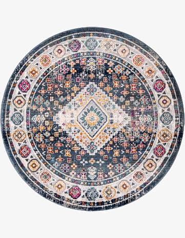 Blue Budapest Round Rug