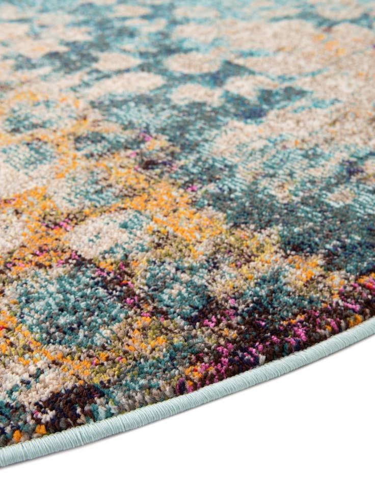 Detail image of 4' x 4' Washable Carnevale Round Rug